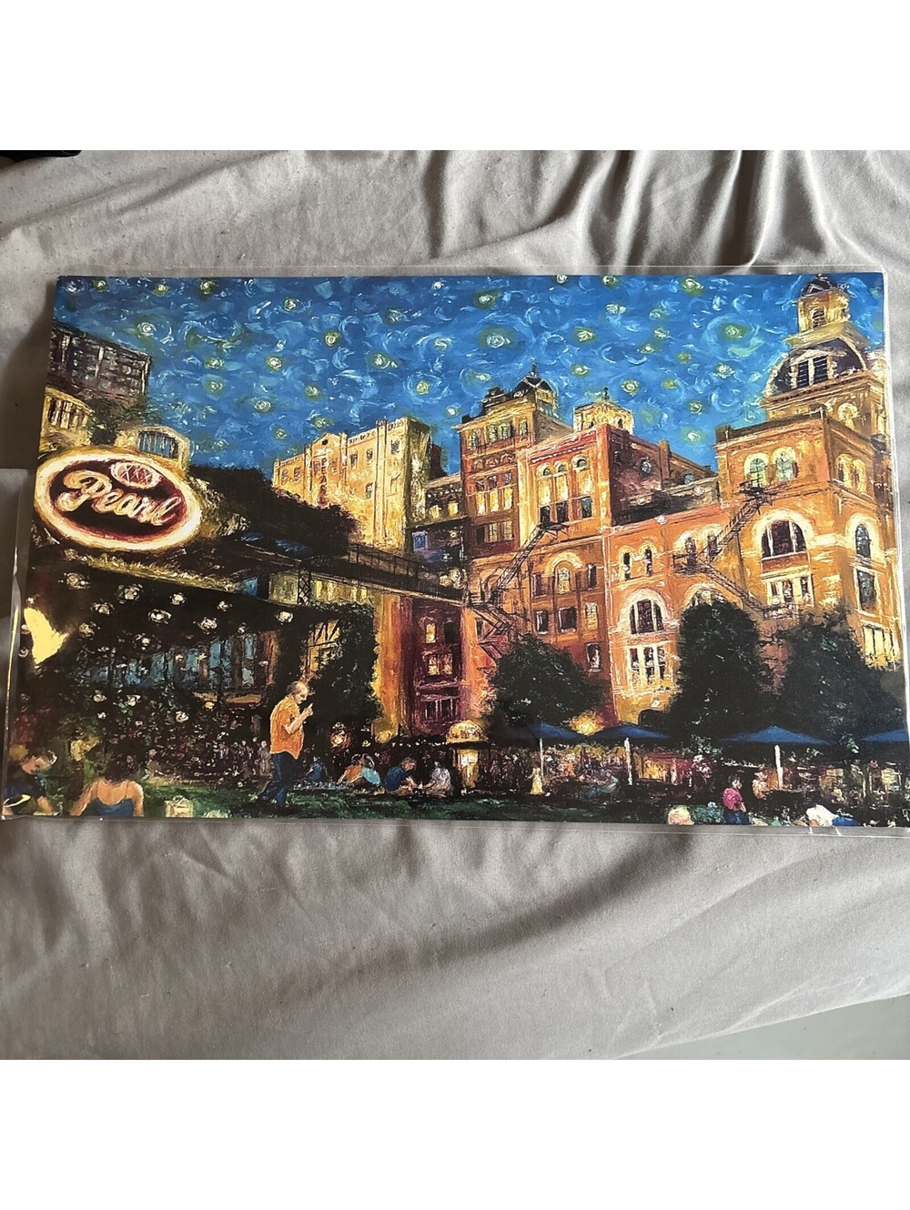 San Antonio Pearl Brewery Oil Painting Print Poster